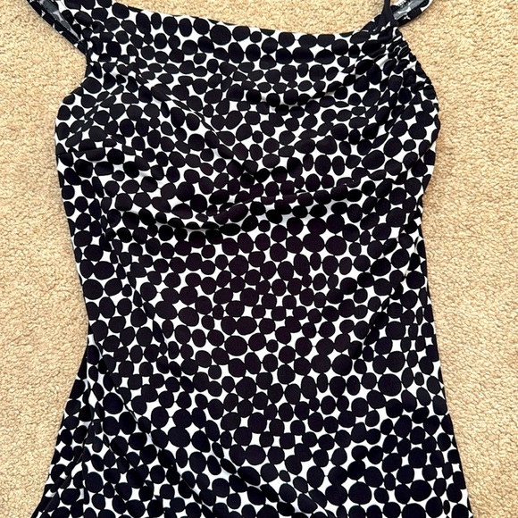 Magicsuit Asymmetrical Neckline Underwire Pebble Design One Piece Swim Dress 8 - Picture 2 of 9